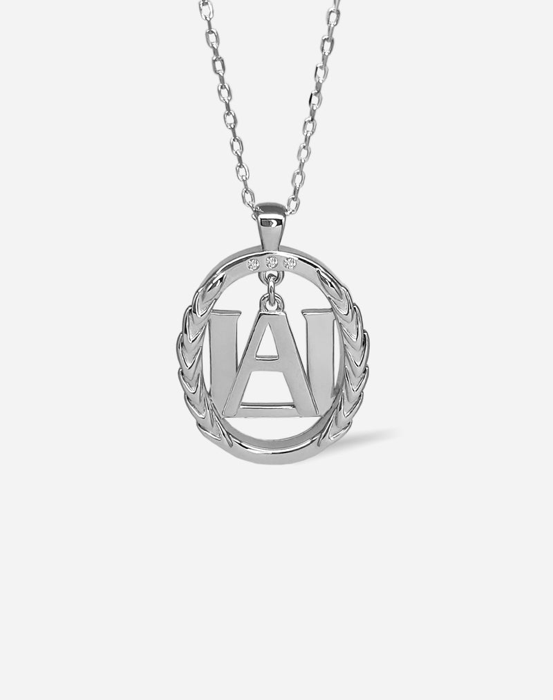 Minimalist sterling silver pendant inspired by the U.A. High emblem from the My Hero Academia universe, designed by BOY OZU Toronto.