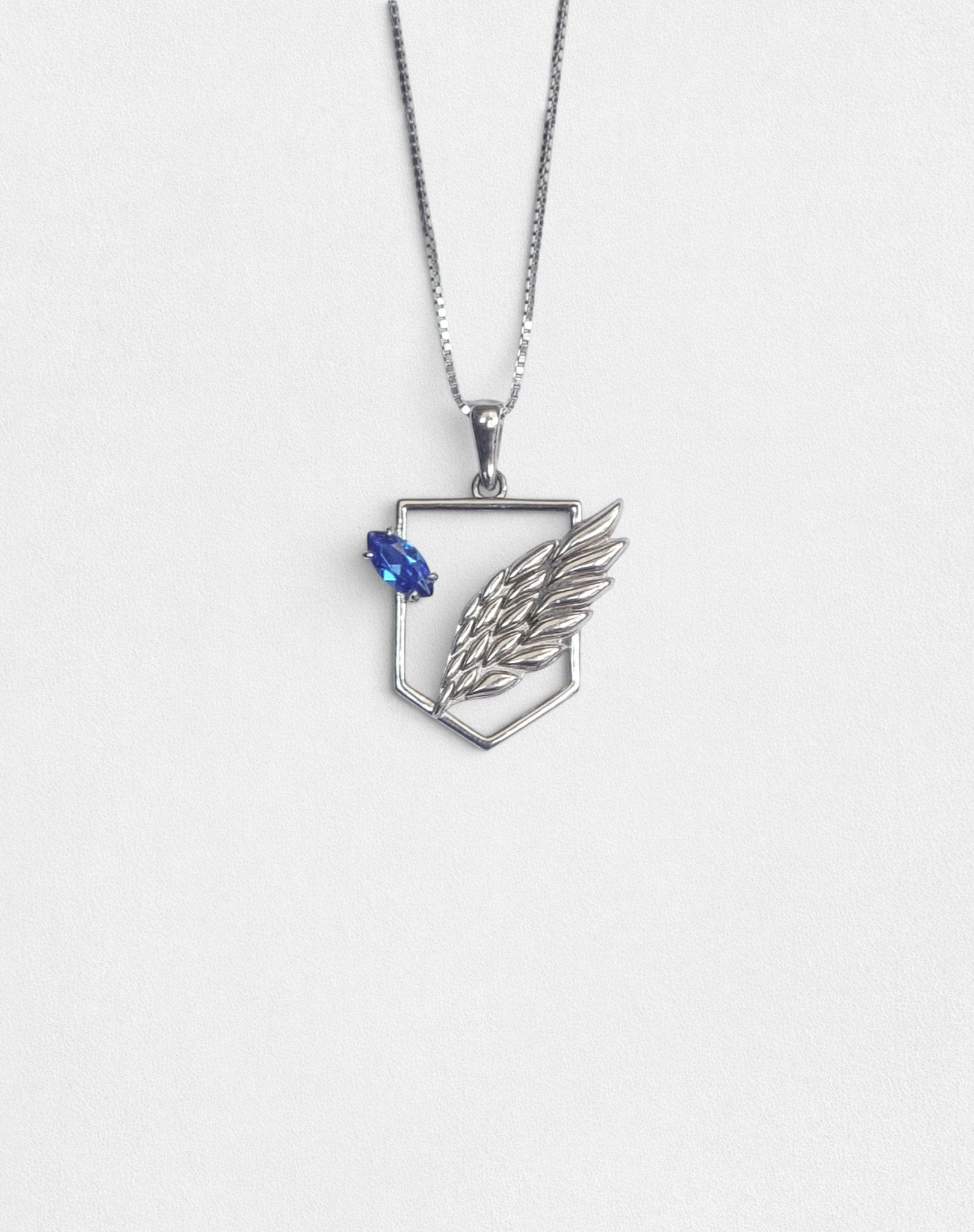 925 Silver Wings of Freedom necklace inspired by Attack on Titan anime.